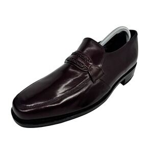 Mens Florsheim size 9.5D Burgundy Leather Loafer Dress Shoes Penny  Square Toe